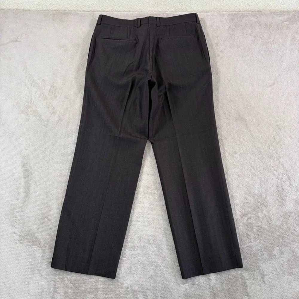 Hugo Boss 2 Button‎ Front Suit Set in Brown Striped Wool Men 40R Pants 34x30